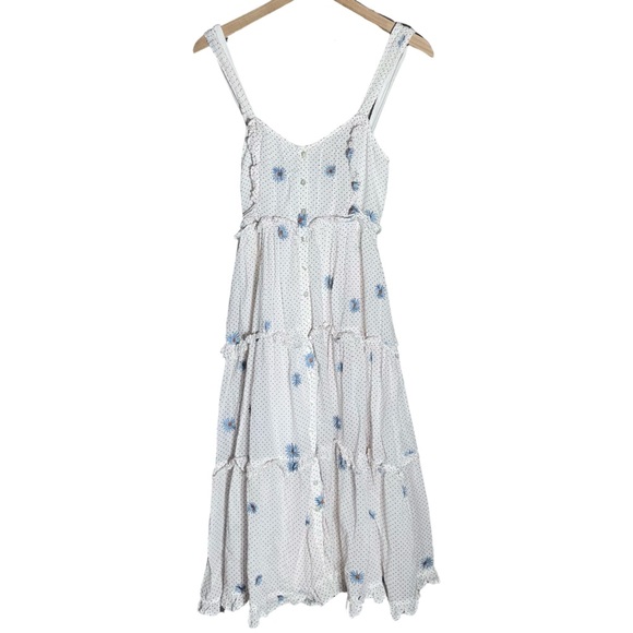 Free People Daisy Chain Midi Dress - Size L - Picture 2 of 6